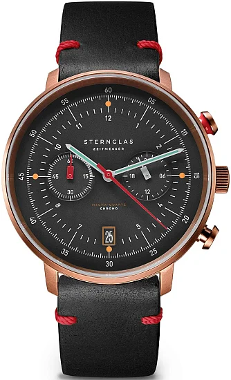 Sternglas Hamburg Mecha-Quartz Chrono Date Anthracite Dial Edition Neuwerk 20 S01-HCN64-VI31