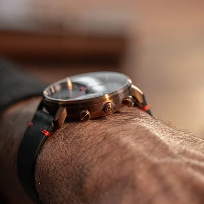 Sternglas Hamburg Mecha-Quartz Chrono Date Anthracite Dial Edition Neuwerk 2.0 S01-HCN64-VI31