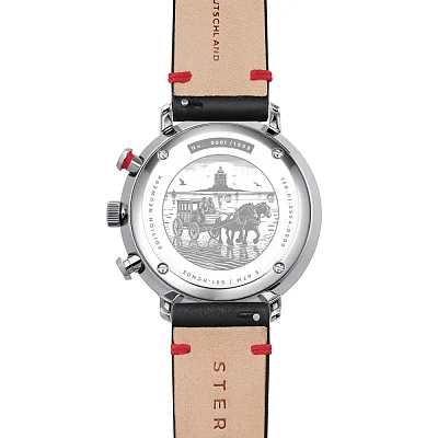 Sternglas Hamburg Mecha-Quartz Chrono Date Black Dial Neuwerk Limited Edition S01-HCN03-VI29