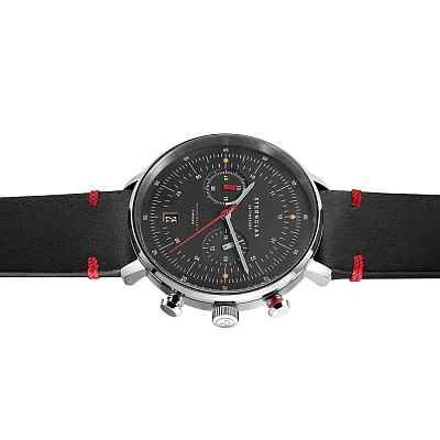 Sternglas Hamburg Mecha-Quartz Chrono Date Black Dial Neuwerk Limited Edition S01-HCN03-VI29