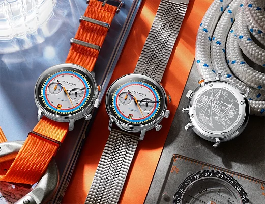 Sternglas Hamburg Mecha-Quartz Chrono Date Regatta Dial SuperSlim Bracelet S01-HC36-ME08