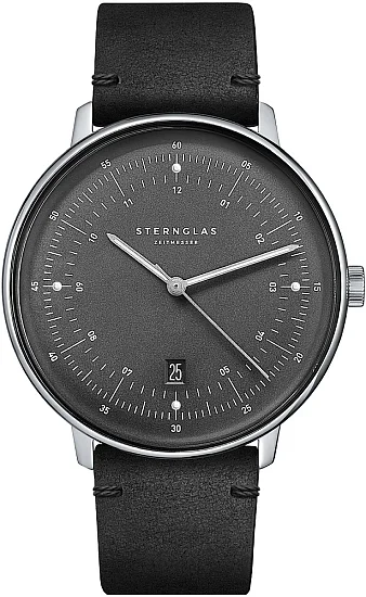 Sternglas Hamburg Quartz Date Graphite Dial S01-HH11-VI15
