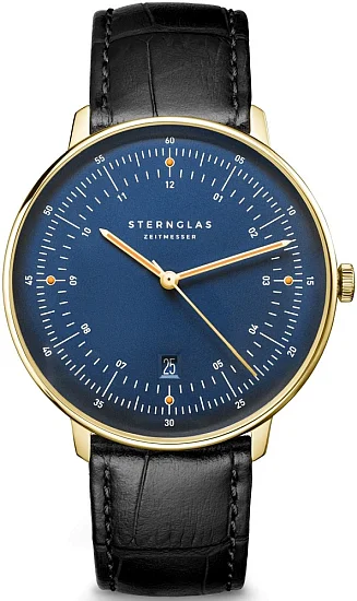 Sternglas Hamburg Quartz Date Limited Edition Marine Black Strap S01-HHM07-HE03