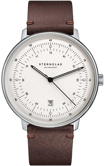 Sternglas Hamburg Quartz Date Silver Dial S01-HH10-VI11