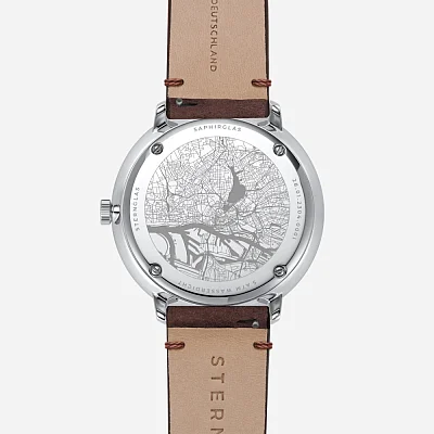 Sternglas Hamburg Quartz Date Silver Dial S01-HH47-VI11