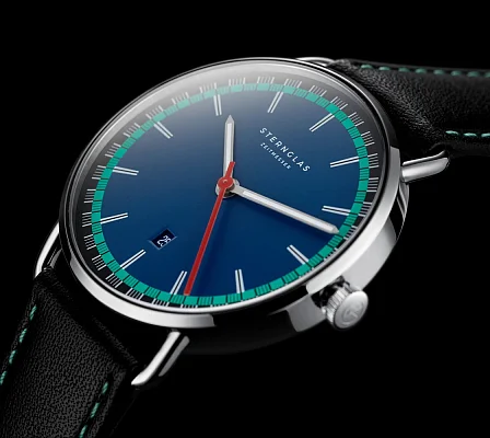 Sternglas Levin Quartz Date Blue Dial S01-LE06-MO18