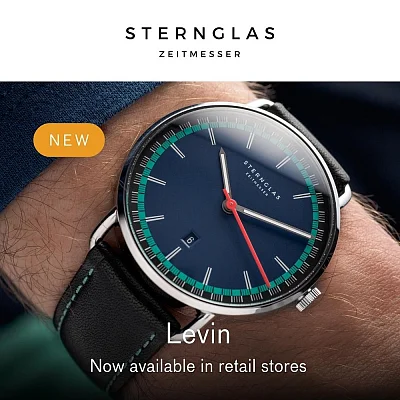 Sternglas Levin Quartz Date Blue Dial S01-LE06-MO18