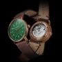  Zdjęcie 6 Sternglas Lumatik Automatic Date Green Dial Mocha Leather Strap Edition Bronze S02-LMR19-VI17
