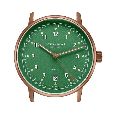 Sternglas Lumatik Automatic Date Green Dial SuperSlim Bracelet Edition Bronze S02-LMR19-ME10