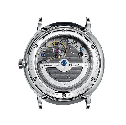 Sternglas Lumatik Automatic Date Light-Blue Dial Brown Strap S02-LM17-PR07