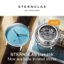  Zdjęcie 2 Sternglas Lumatik Automatic Date Light-Blue Dial Brown Strap S02-LM17-PR04