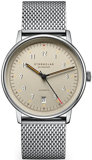 Sternglas Lumatik Automatic Date Sand Dial Steel Mesh S02-LM26-MI04