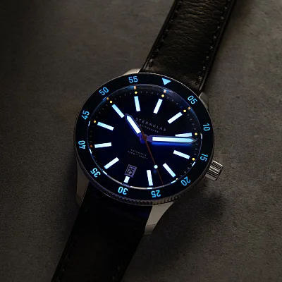 Sternglas Marus 2.0 Dark Blue Leather Strap Limited Edition Kuste S02-MAK06-HY03