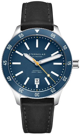 Sternglas Marus 20 Dark Blue Leather Strap Limited Edition Kuste S02-MAK06-HY03