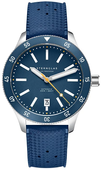 Sternglas Marus 20 Dark Blue Rubber Strap Limited Edition Kuste S02-MAK06-KA05