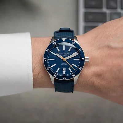 Sternglas Marus 2.0 Dark Blue Rubber Strap Limited Edition Kuste S02-MAK06-KA05