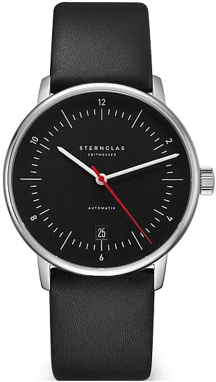Sternglas Naos Automatic Date Black Dial S02-NA43-PR07