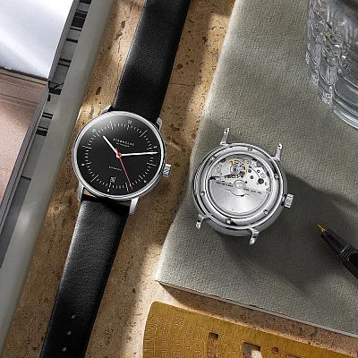Sternglas Naos Automatic Date Black Dial S02-NA43-PR07