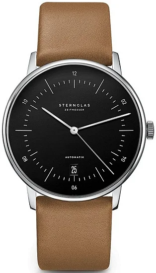 Sternglas Naos Automatic Date Black Dial S02-NA03-PR01