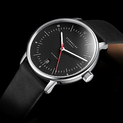 Sternglas Naos Automatic Date Black Dial S02-NA43-PR07