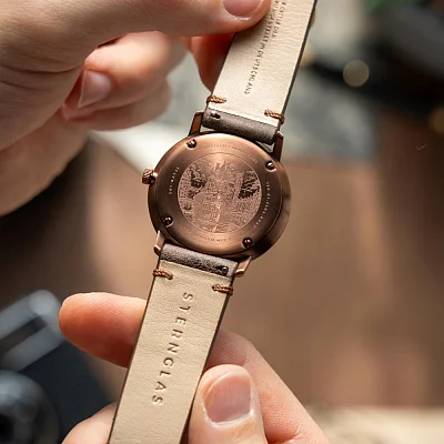 Sternglas Naos Edition 1905 Green Dial Brown Leather Strap S01-NAT35-VI17