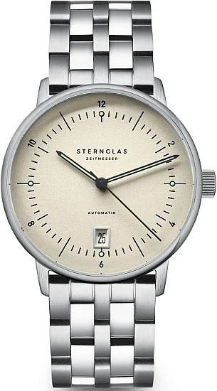 Sternglas Naos Pro Automatic Date Anthracite Dial Steel Bracelet S02-NP26-ME13