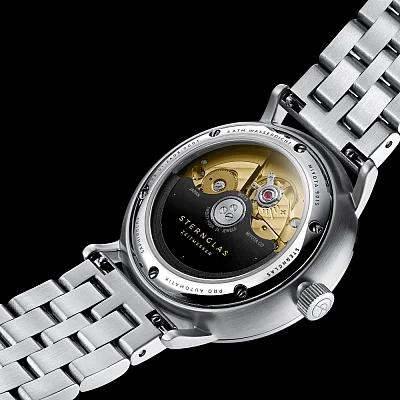 Sternglas Naos Pro Automatic Date Anthracite Dial Steel Bracelet S02-NP26-ME13