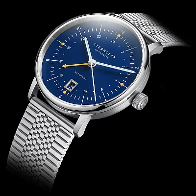 Sternglas Naos Pro Automatic GMT SuperSlim Bracelet S02-NG06-ME08