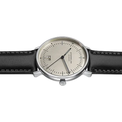 Sternglas Naos Quartz Big Date Black Leather Strap S01-NAG26-BR02