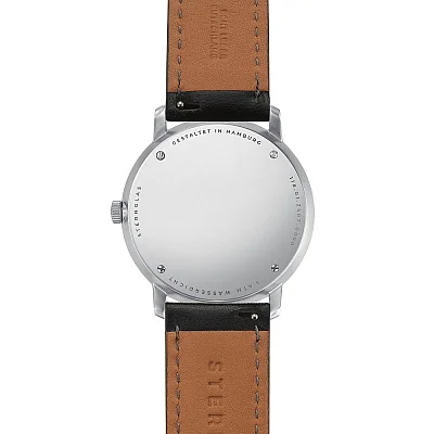Sternglas Naos Quartz Big Date Black Leather Strap S01-NAG26-BR02