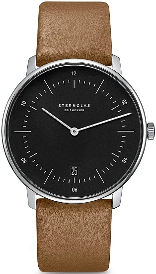 Sternglas Naos Quartz Date Black Dial S01-NA03-PR01