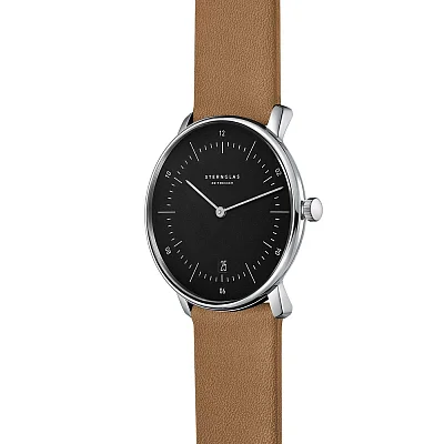 Sternglas Naos Quartz Date Black Dial S01-NA03-PR01