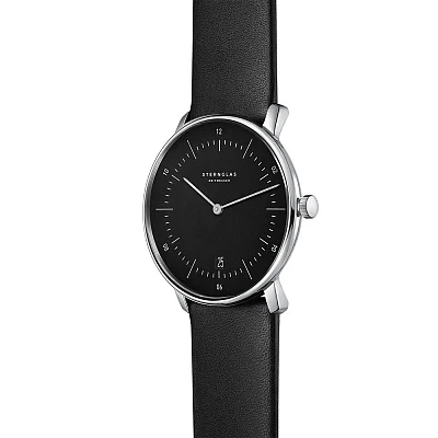 Sternglas Naos Quartz Date Black Dial S01-NA03-PR07