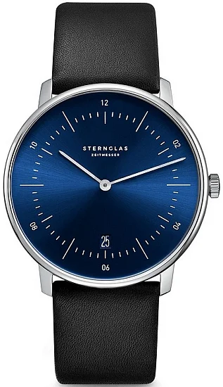 Sternglas Naos Quartz Date Blue Dial S01-NA58-PR07
