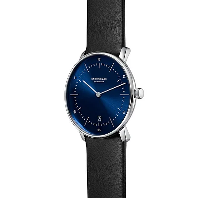 Sternglas Naos Quartz Date Blue Dial S01-NA58-PR07