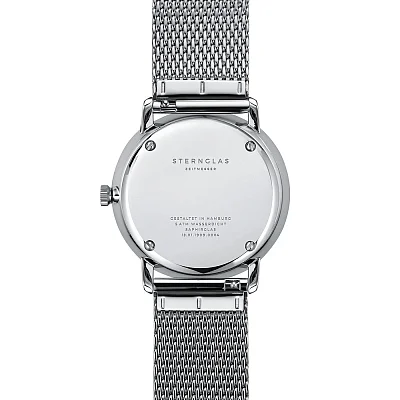 Sternglas Naos Quartz Date Blue Dial Mesh S01-NA06-MI04