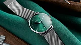  Zdjęcie 8 Sternglas Naos Quartz Date Green Dial Mesh S01-NA08-MI04