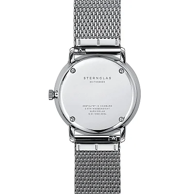 Sternglas Naos Quartz Date Green Dial Mesh S01-NA08-MI04