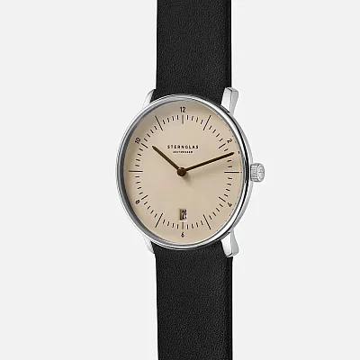 Sternglas Naos Quartz Date Sand Dial Premium Black Strap S01-NA54-PR07