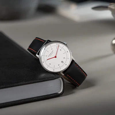 Sternglas Naos Quartz Date White Dial Black Strap Bremen Special Edition S01-NAH01-EB08