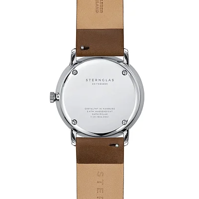 Sternglas Naos Quartz Date Turquoise Dial Brown Strap S01-NA37-PR04