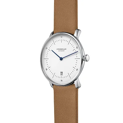 Sternglas Naos Quartz Date White Dial S01-NA44-PR01