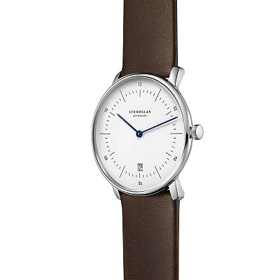 Sternglas Naos Quartz Date White Dial S01-NA44-PR04