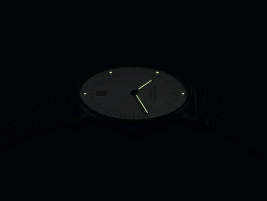 Sternglas Naos Quartz Edition Bauhaus III Limited Edition SuperSlim Bracelet S01-NAB15-ME11