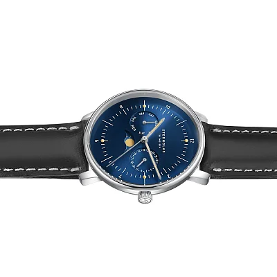 Sternglas Naos Quartz Moonphase Day-Date Midnight Blue Dial S01-NM06-BR02