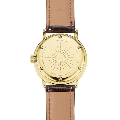 Sternglas Naos Solar Date Green Dial Brown Leather Strap S01-NS22-BR01
