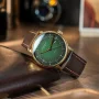  Zdjęcie 9 Sternglas Naos Solar Date Green Dial Brown Leather Strap S01-NS22-BR01