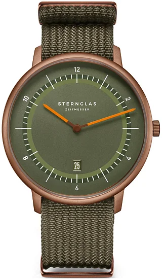 Sternglas Naos XL Edition 1905 Green Dial Green NATO Strap S01-NXT35-FI05