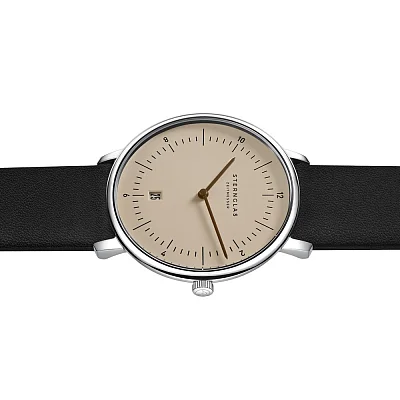 Sternglas Naos XL Quartz Date Sand Dial Black Strap S01-NX54-PR07