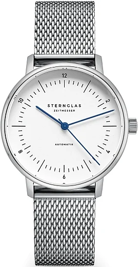 Sternglas Naos XS Automatic White Dial Mesh S02-ND01-MI01
